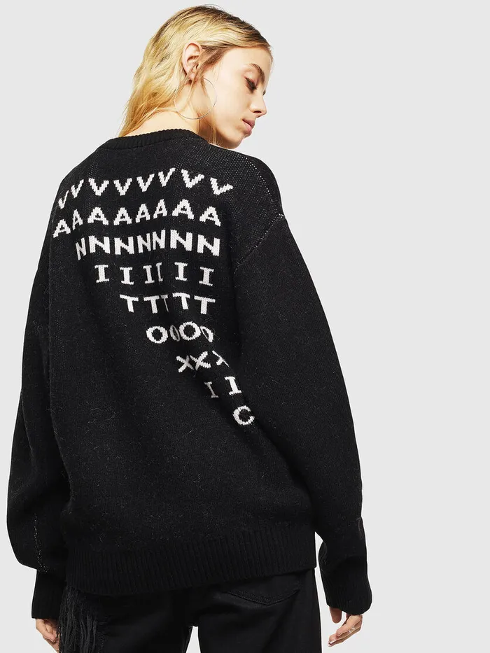 Diesel Knitwear Mens KMODER Black Gift Ideas