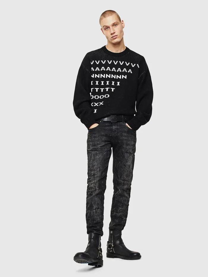 Diesel Knitwear Mens KMODER Black Gift Ideas