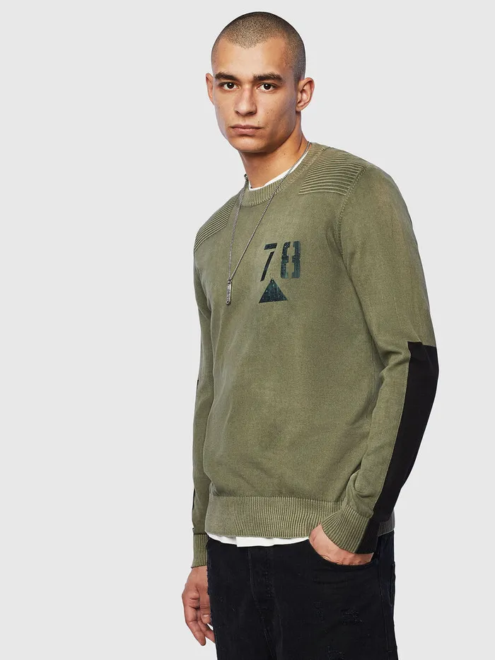 Diesel Knitwear Mens KPACHY Military Green Casaul