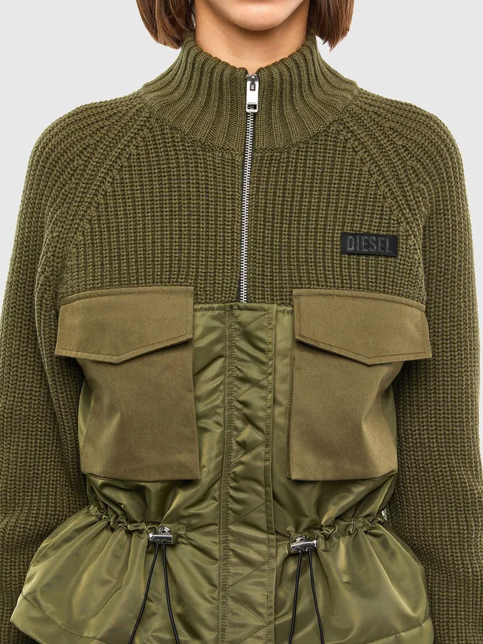 Diesel Knitwear Womens MEKA Military Green Popular