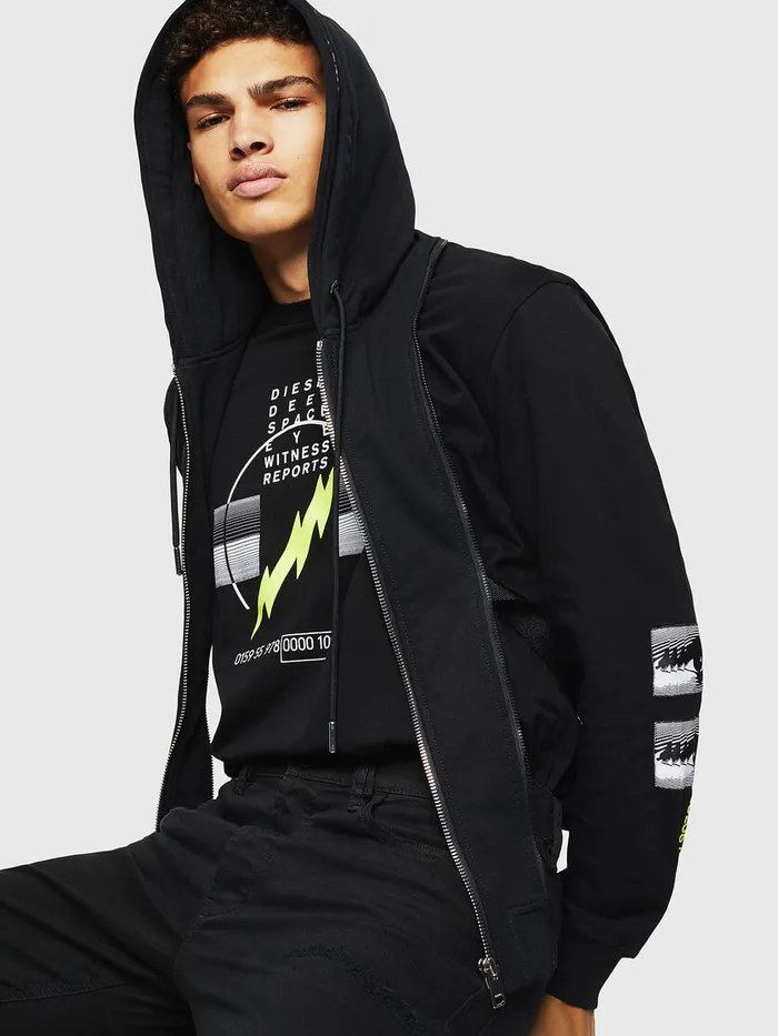 Diesel Leather Jackets Mens LBRANDO Black