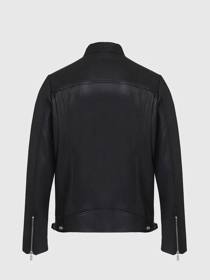 Diesel Leather Jackets Mens LCASEKA Black