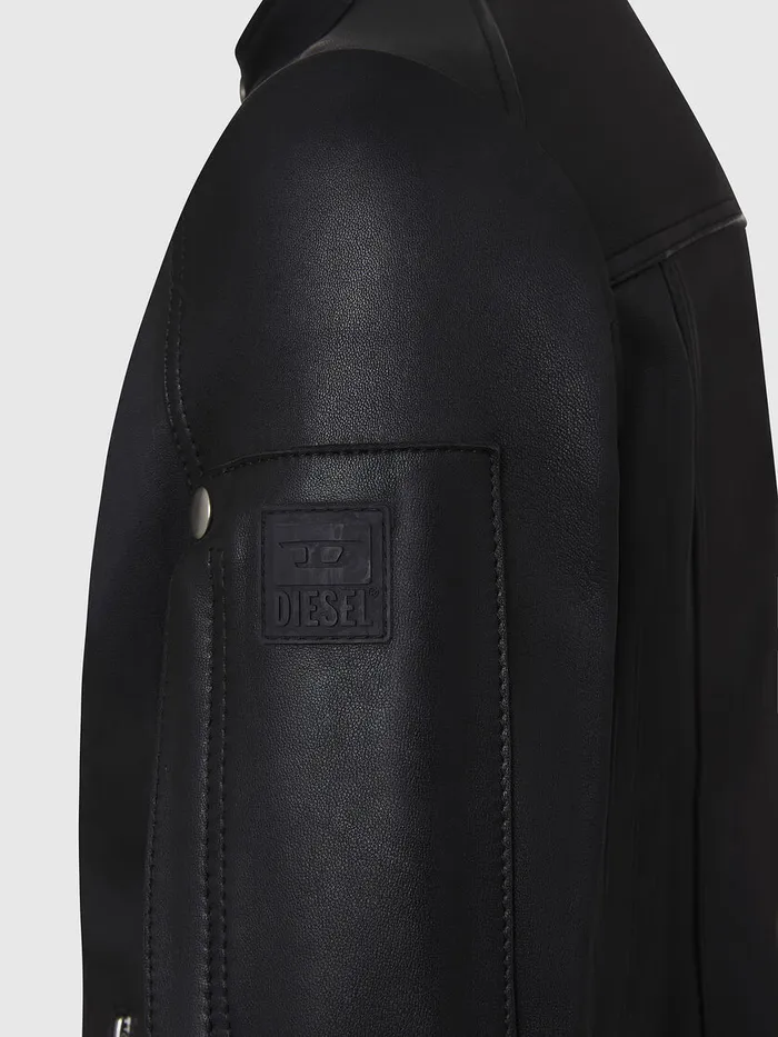 Diesel Leather Jackets Mens LCASEKA Black