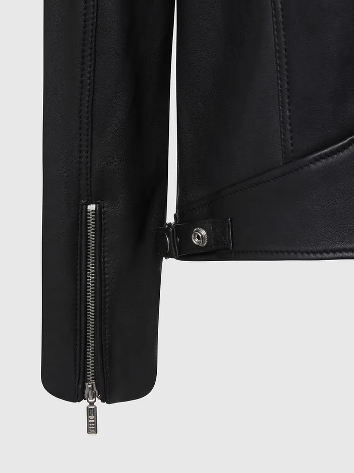 Diesel Leather Jackets Mens LCASEKA Black