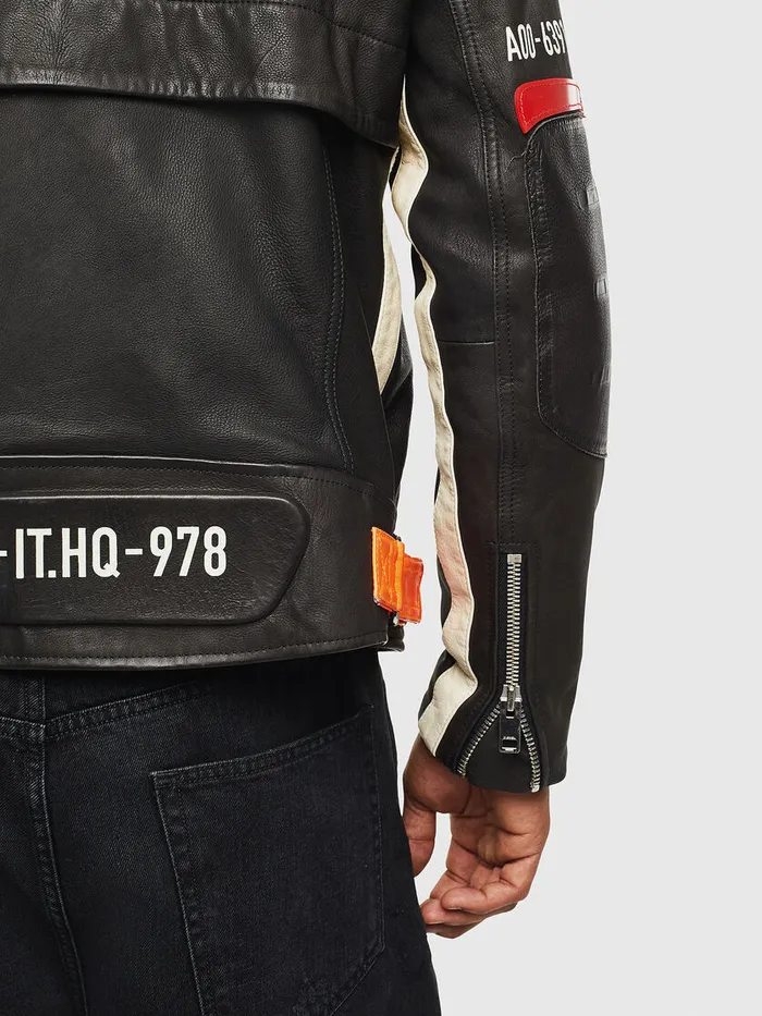 Diesel Leather Jackets Mens LDIXON Black