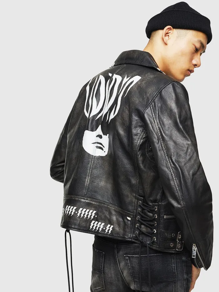 Diesel Leather Jackets Mens LGOTIVA Black