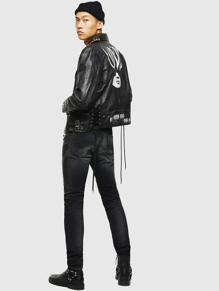 Diesel Leather Jackets Mens LGOTIVA Black