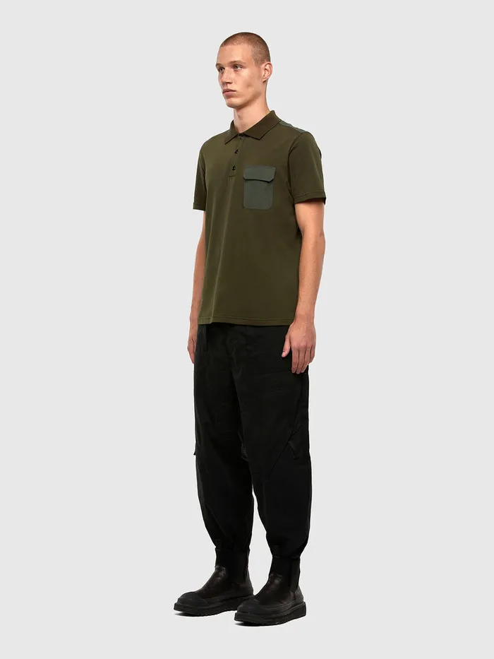 Diesel Polos Mens THARLY Military Green Casaul