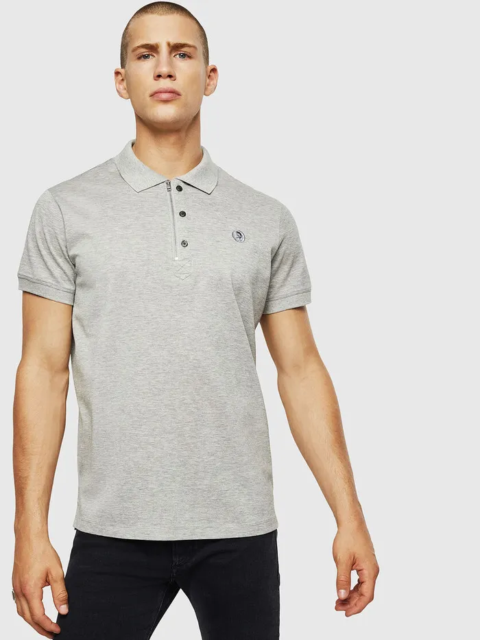 Diesel Polos Mens THART Light Grey On Sale