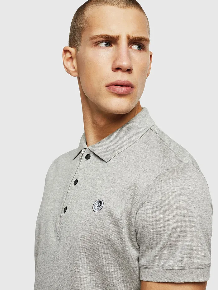 Diesel Polos Mens THART Light Grey On Sale
