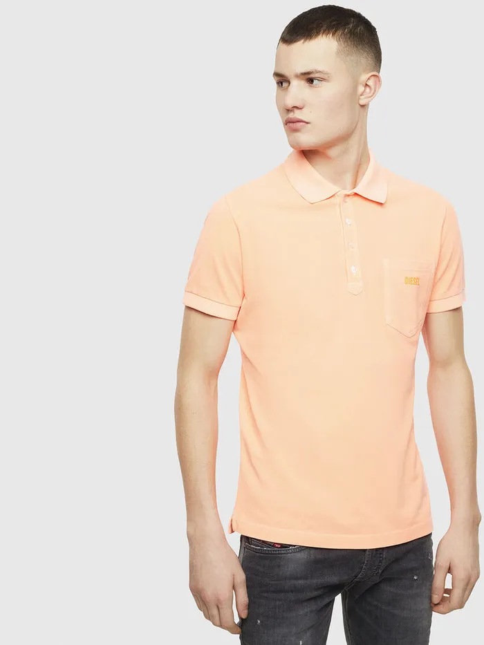 Diesel Polos Mens TKAL2 Orange Gift Ideas