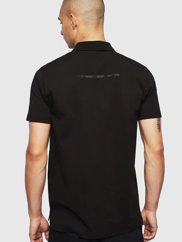 Diesel Polos Mens TMARKS1 Black Cheap On Sale