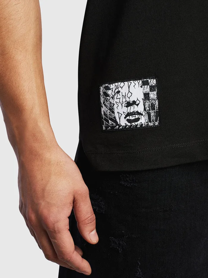 Diesel Polos Mens TMARKS1 Black Cheap On Sale