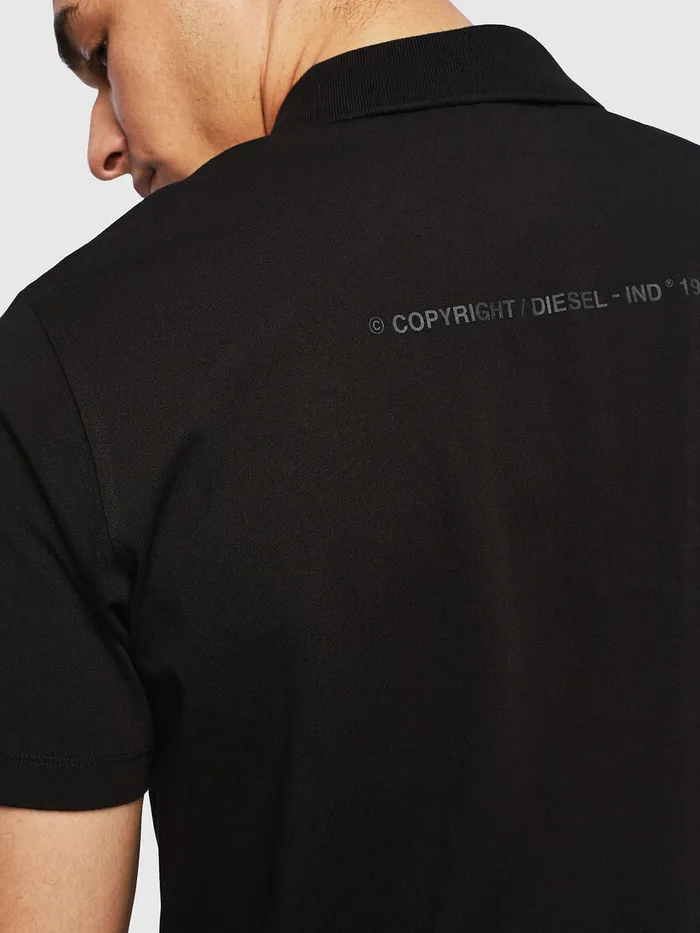 Diesel Polos Mens TMARKS1 Black Cheap On Sale