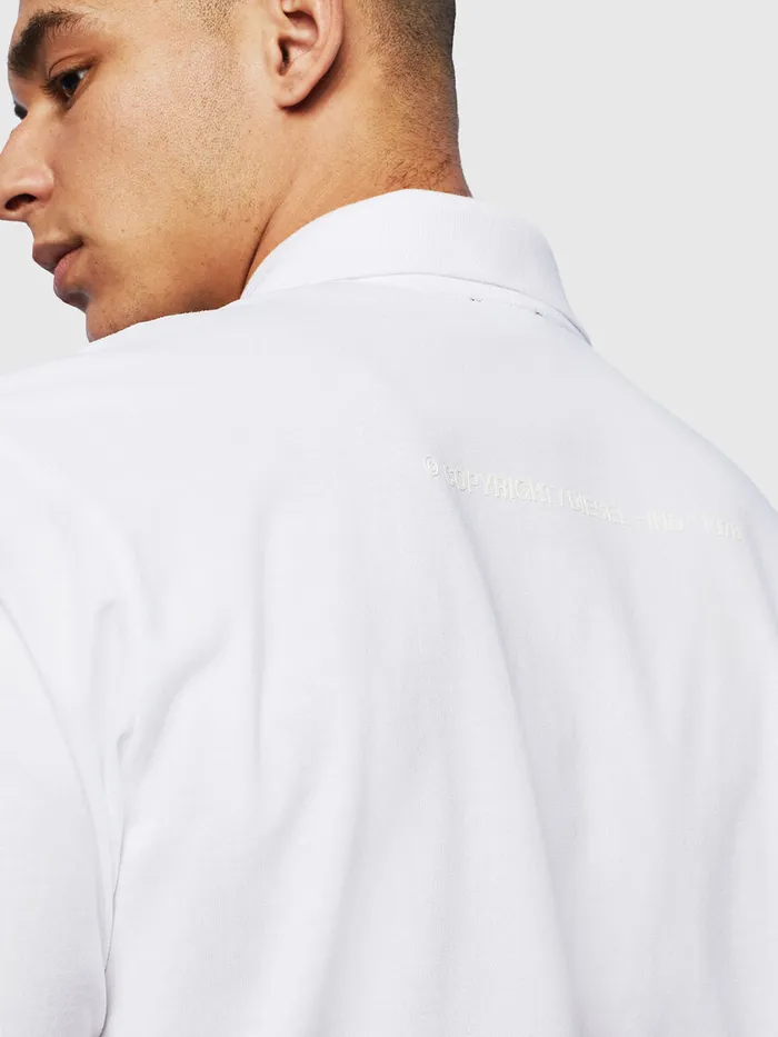 Diesel Polos Mens TMARKS1 White On Sale