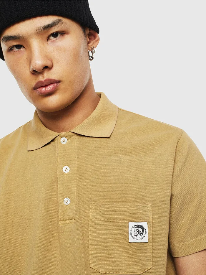 Diesel Polos Mens TPOLOWORKY Light Brown Online