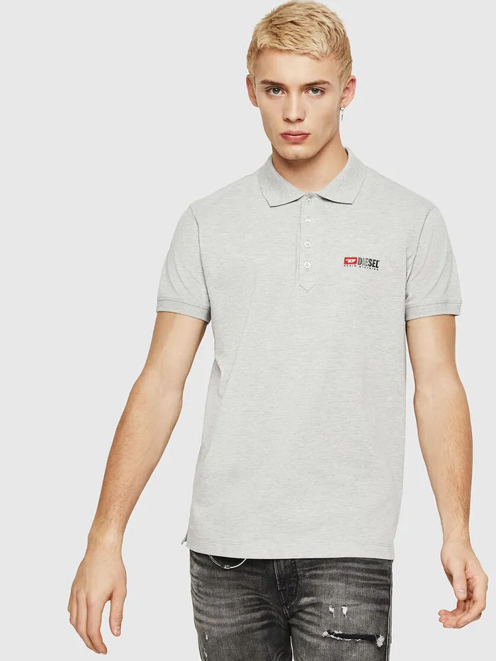 Diesel Polos Mens TWEETDIV Grey On Sale