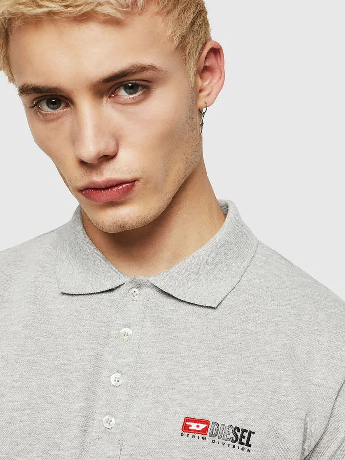 Diesel Polos Mens TWEETDIV Grey On Sale