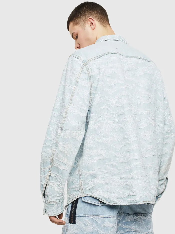 Diesel Shirts Mens DJESSY Light Blue Near Me