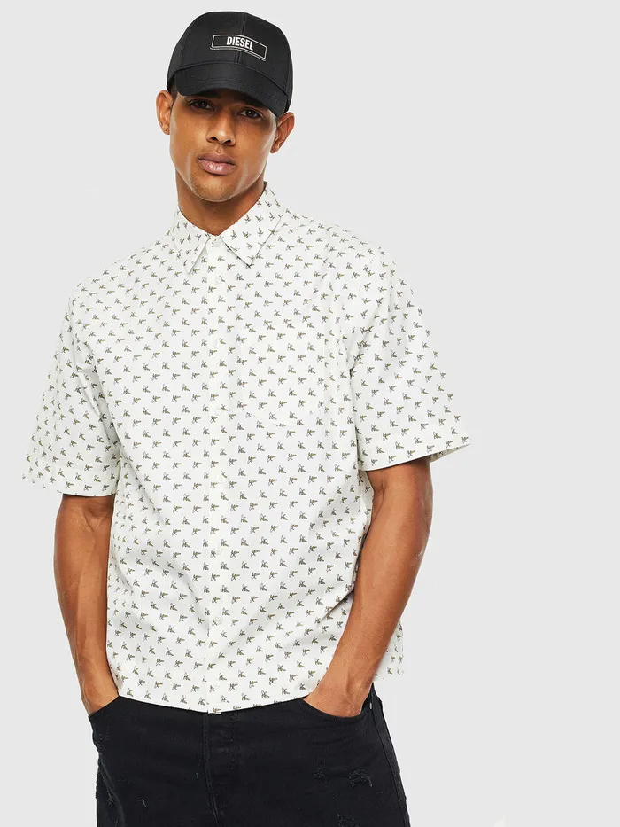 Diesel Shirts Mens SATWOODB White Popular