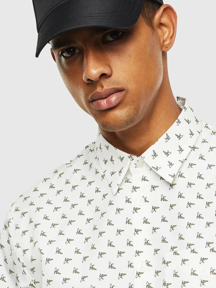 Diesel Shirts Mens SATWOODB White Popular