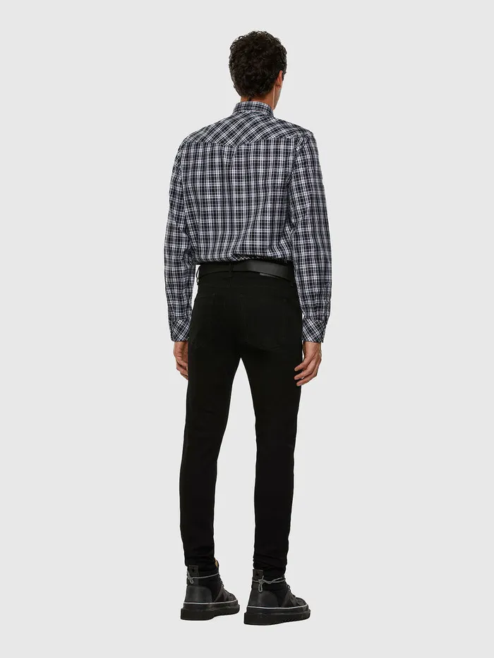 Diesel Shirts Mens SEASTLONGO BlackWhite Gift Ideas