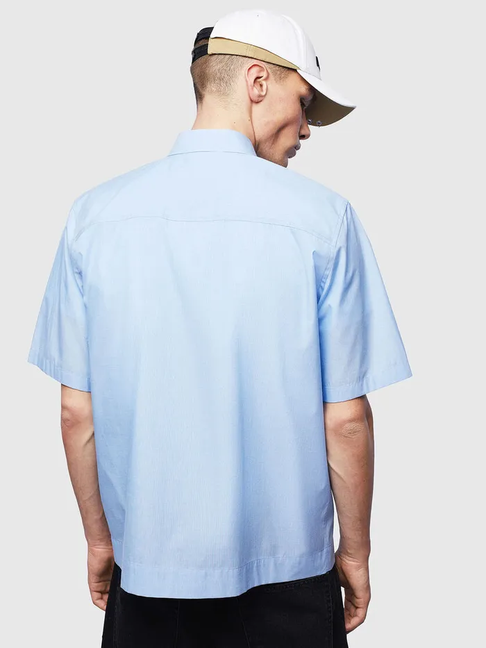 Diesel Shirts Mens SFRYFLUO Light Blue Near Me