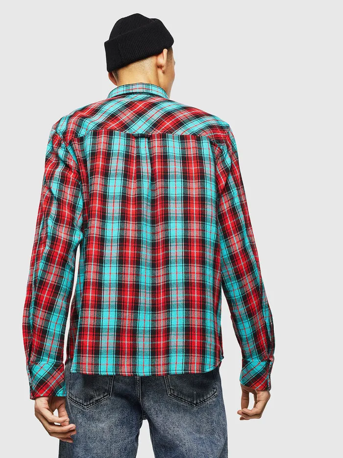 Diesel Shirts Mens SGERRYCHECK Red Online