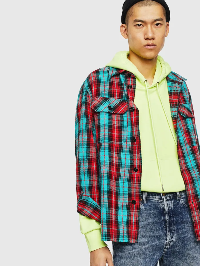 Diesel Shirts Mens SGERRYCHECK Red Online