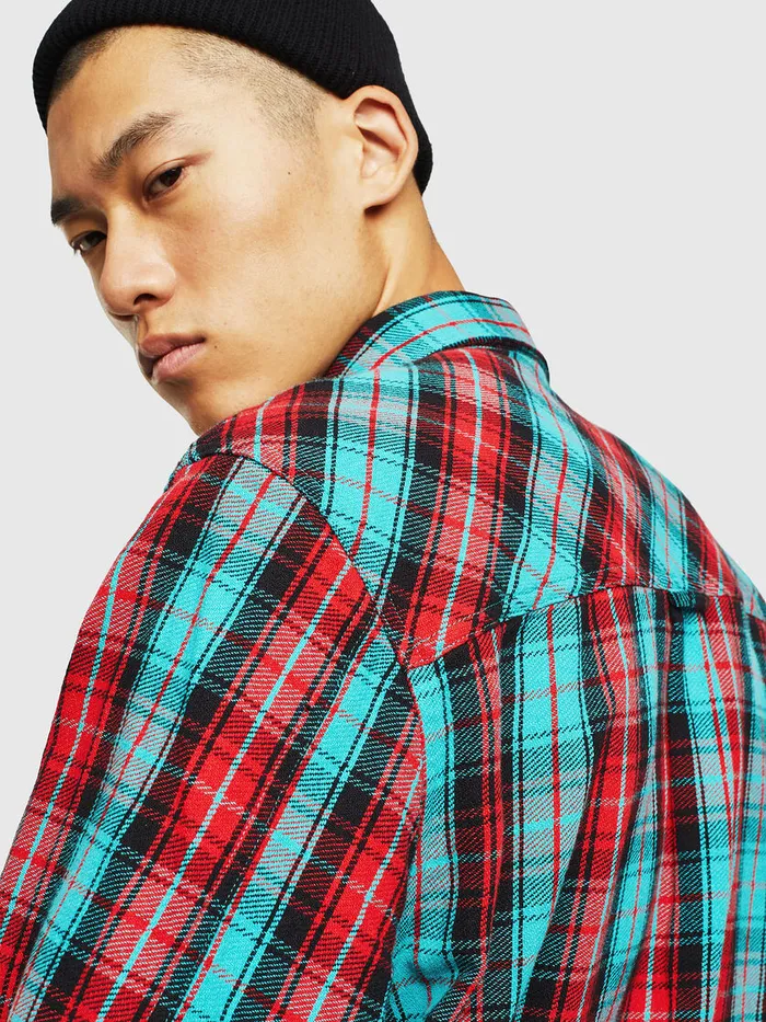 Diesel Shirts Mens SGERRYCHECK Red Online