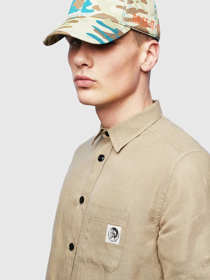 Diesel Shirts Mens SKIRUMAB Beige Near Me