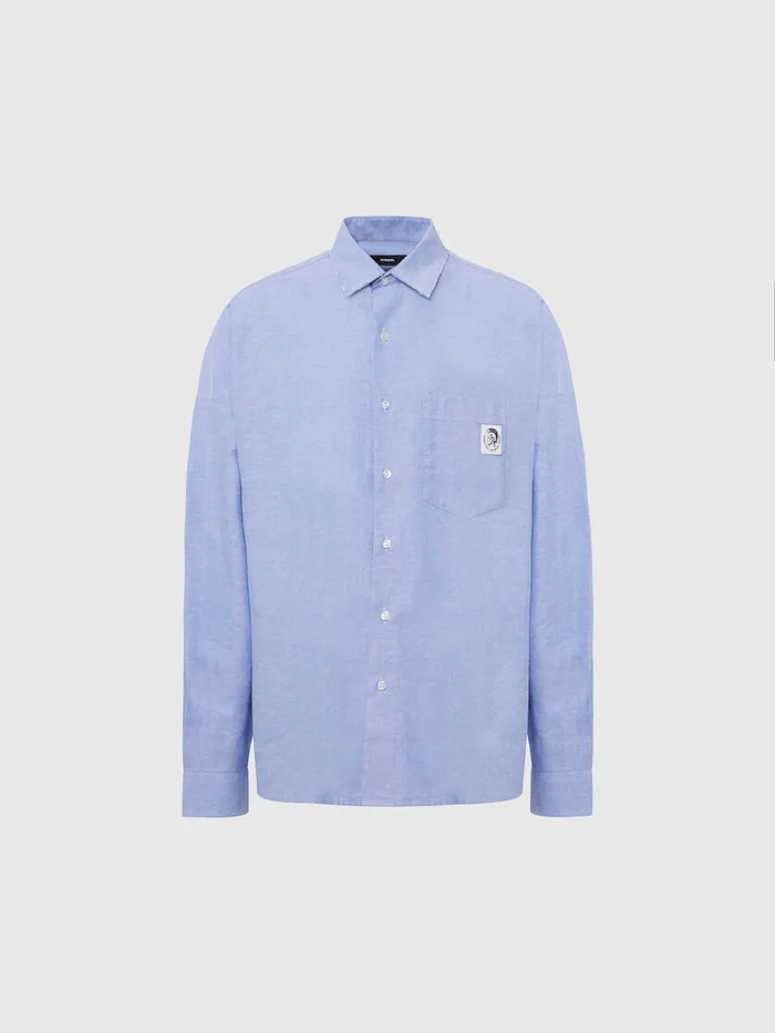 Diesel Shirts Mens SLOOMYA Light Blue Gift for Friend