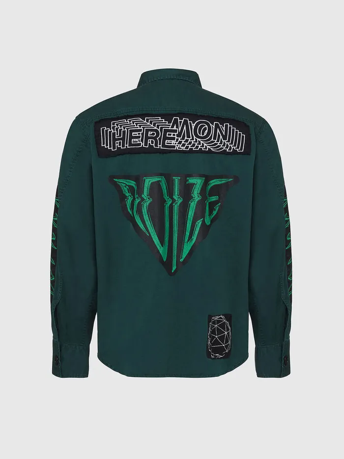 Diesel Shirts Mens SMARCUS Dark Green On Sale
