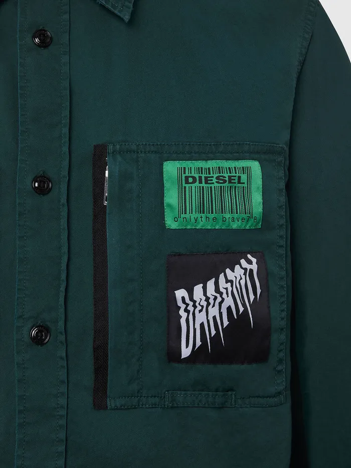 Diesel Shirts Mens SMARCUS Dark Green On Sale