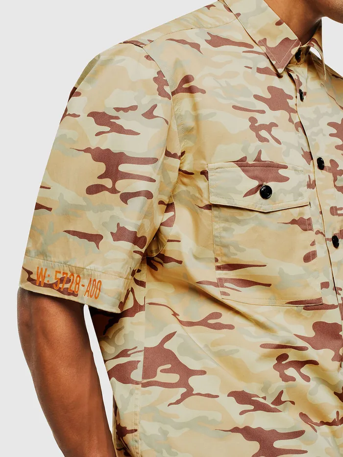 Diesel Shirts Mens SRONNIE Beige Casaul