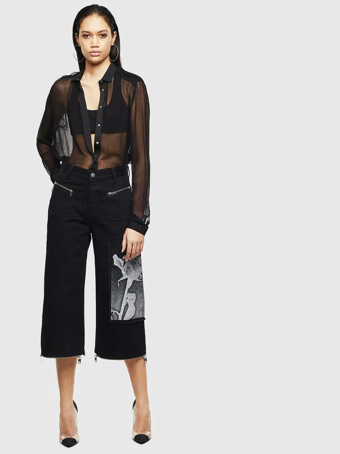 Diesel Shirts Womens CRAILYROUCHE Black On Sale