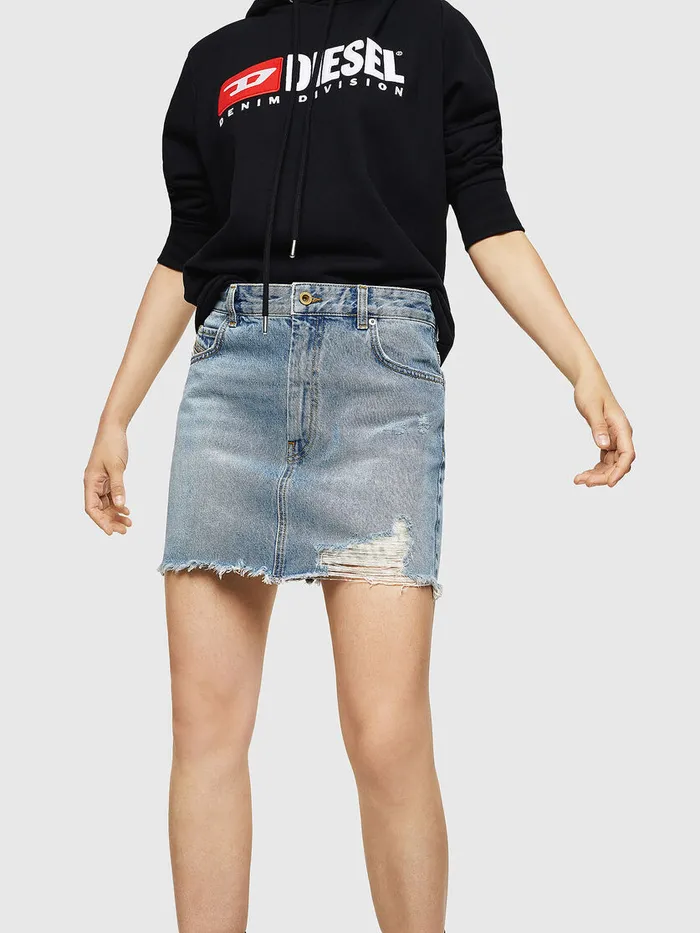 Diesel Shorts and Skirts Womens DEELLE Light Blue Cheap On Sale