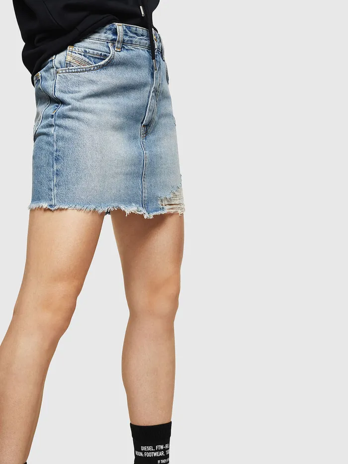 Diesel Shorts and Skirts Womens DEELLE Light Blue Cheap On Sale