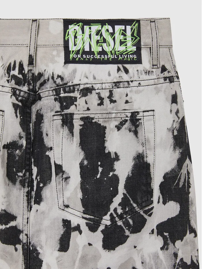 Diesel Shorts and Skirts Womens DEELLYOTSP BlackWhite Near Me