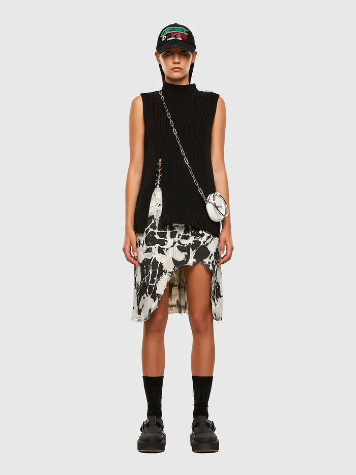 Diesel Shorts and Skirts Womens DEELLYOTSP BlackWhite Near Me