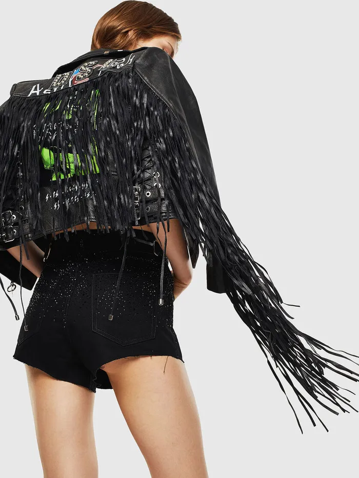 Diesel Shorts and Skirts Womens DEHIGWEISW Black Cheap On Sale