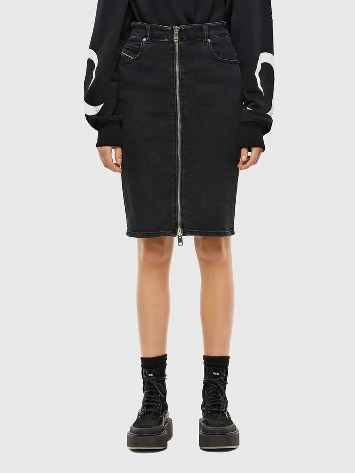 Diesel Shorts and Skirts Womens DEPENCILZIP Black Popular