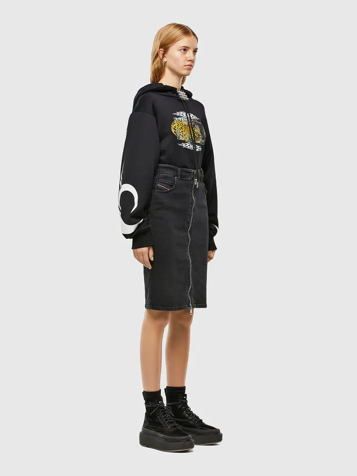 Diesel Shorts and Skirts Womens DEPENCILZIP Black Popular