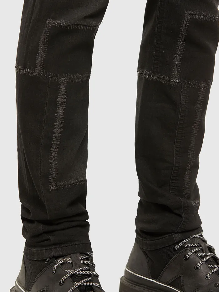 Diesel Slim Mens Thommer JoggJeans 009IC BlackDark grey Gift for Friend