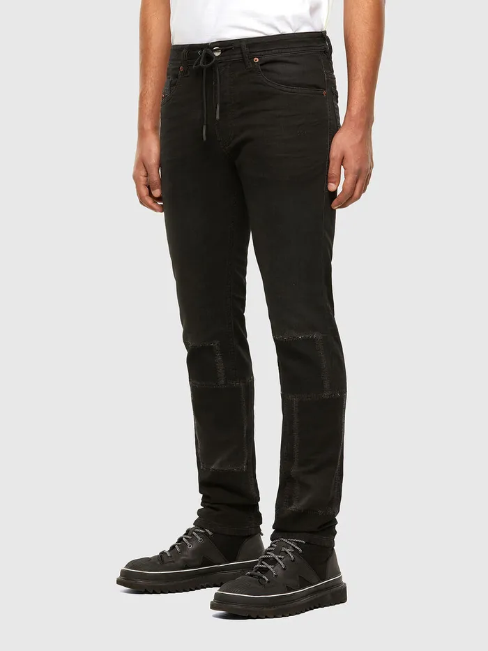 Diesel Slim Mens Thommer JoggJeans 009IC BlackDark grey Gift for Friend