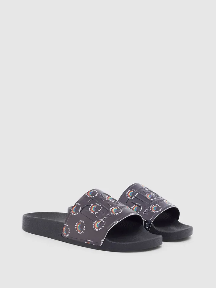 Diesel Slippers Womens SAVALLA W Black Cheap On Sale