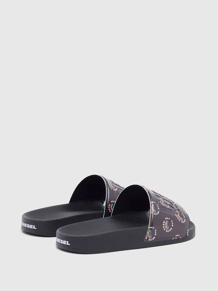 Diesel Slippers Womens SAVALLA W Black Cheap On Sale