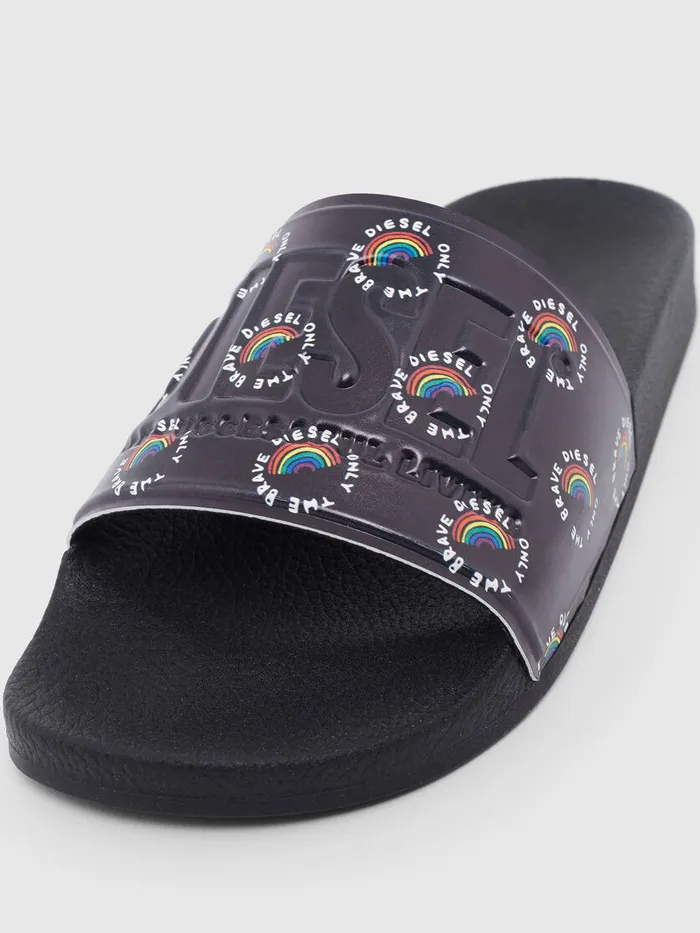 Diesel Slippers Womens SAVALLA W Black Cheap On Sale