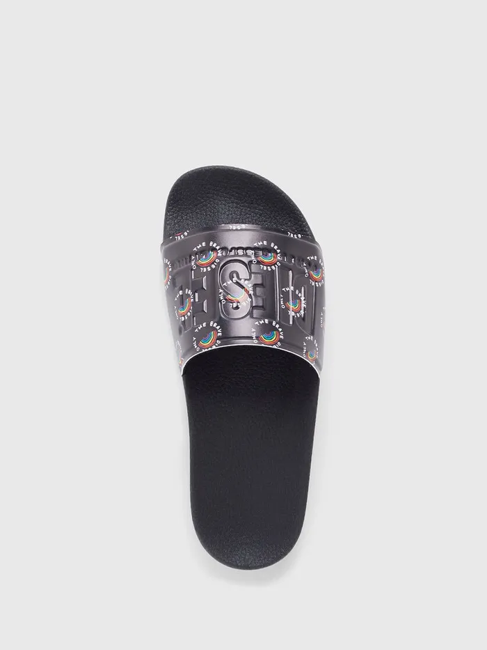 Diesel Slippers Womens SAVALLA W Black Cheap On Sale