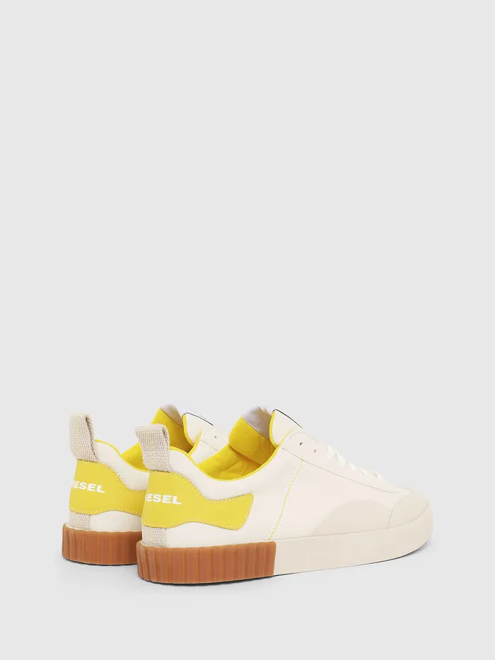 Diesel Sneakers Mens SBULLY LC WhiteYellow Gift for Friend